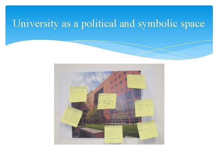 University as a political and symbolic space 