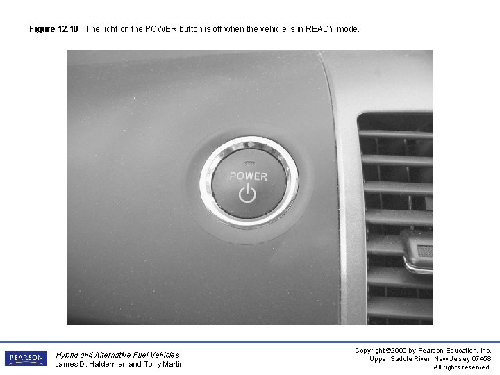 Figure 12. 10 The light on the POWER button is off when the vehicle