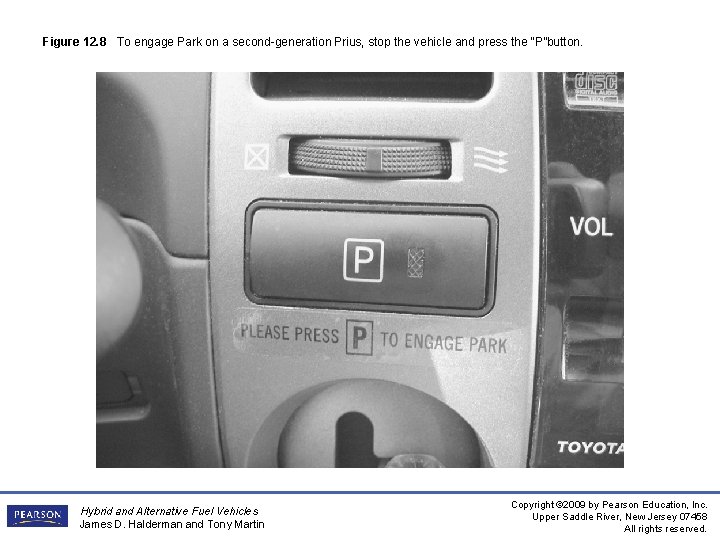 Figure 12. 8 To engage Park on a second-generation Prius, stop the vehicle and