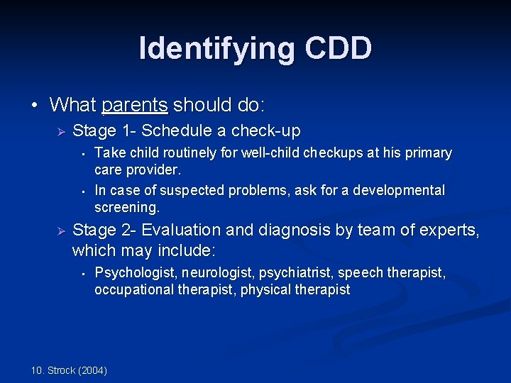 Childhood Disintegrative Disorder An Overview and Guide for