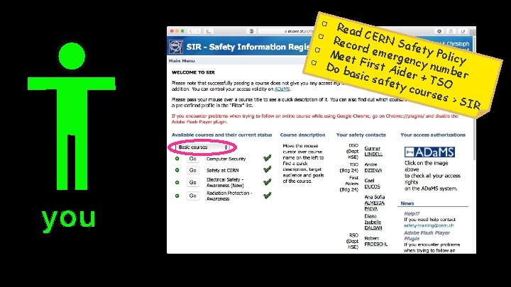 ▢ R e ▢ R ad CERN e S ▢ M cord eme afety ▢ R e ▢ R ad CERN e S ▢ M cord eme afety