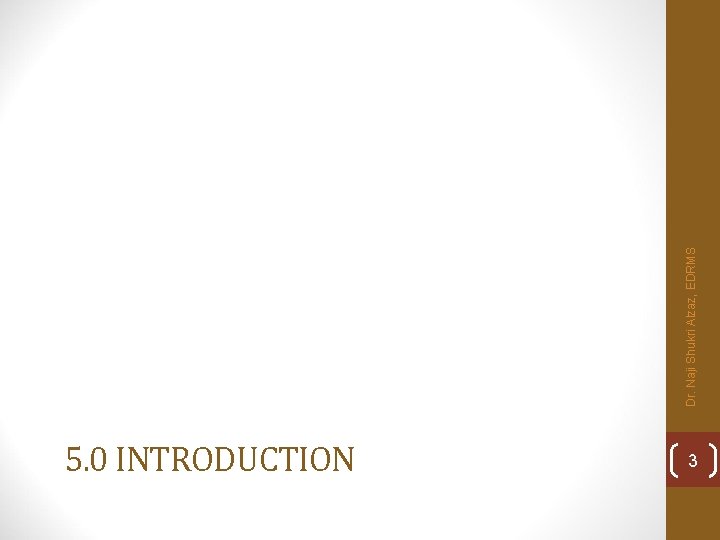 5. 0 INTRODUCTION 3 Dr. Naji Shukri Alzaz, EDRMS 