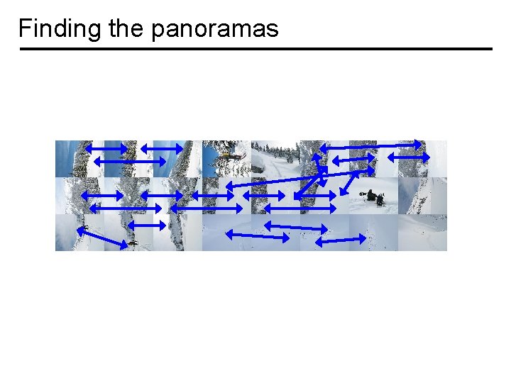 Finding the panoramas 