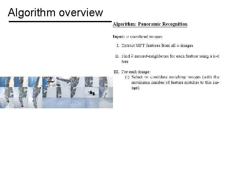 Algorithm overview 