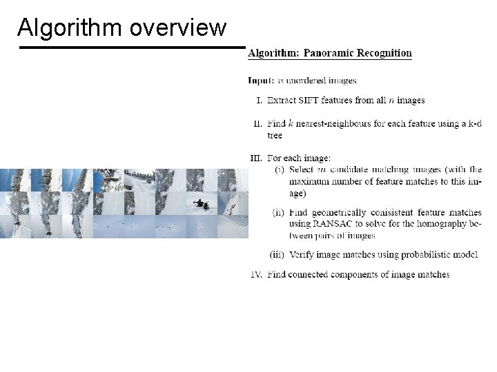 Algorithm overview 