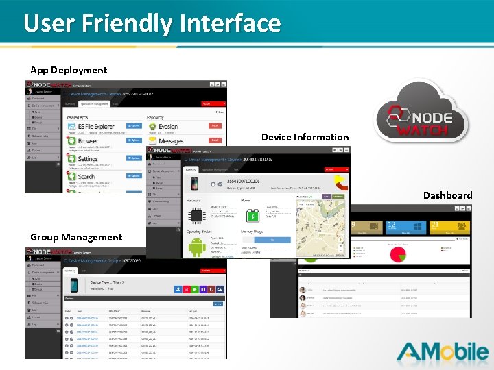 User Friendly Interface App Deployment Device Information Dashboard Group Management 