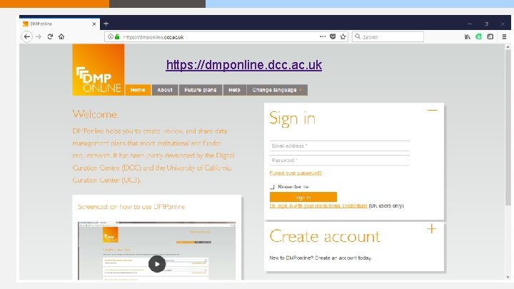 https: //dmponline. dcc. ac. uk 