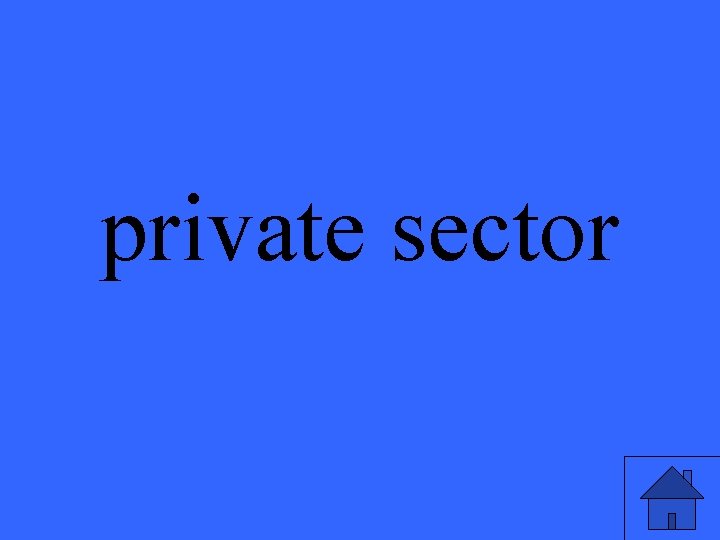 private sector 