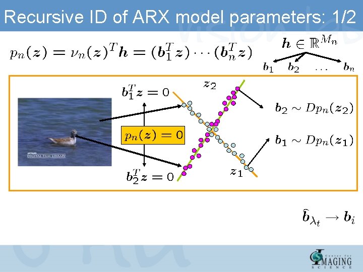 Recursive ID of ARX model parameters: 1/2 