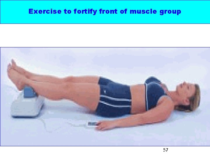 Exercise to fortify front of muscle group 57 Exercise to fortify front of muscle group 57