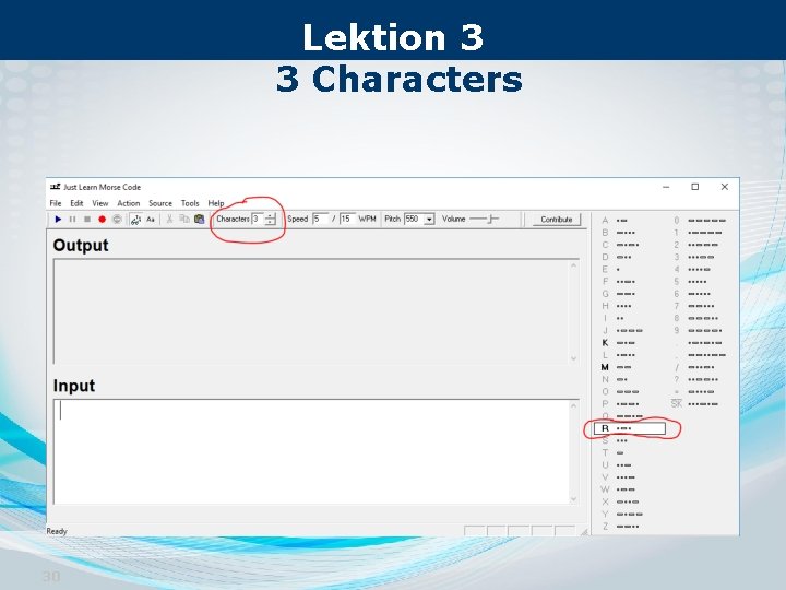 Lektion 3 3 Characters 30 