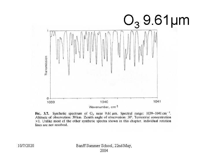 O 3 9. 61μm 10/7/2020 Banff Summer School, 22 nd May, 2004 O 3 9. 61μm 10/7/2020 Banff Summer School, 22 nd May, 2004
