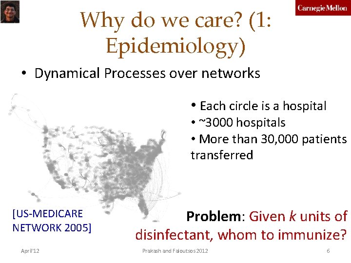 Why do we care? (1: Epidemiology) • Dynamical Processes over networks • Each circle
