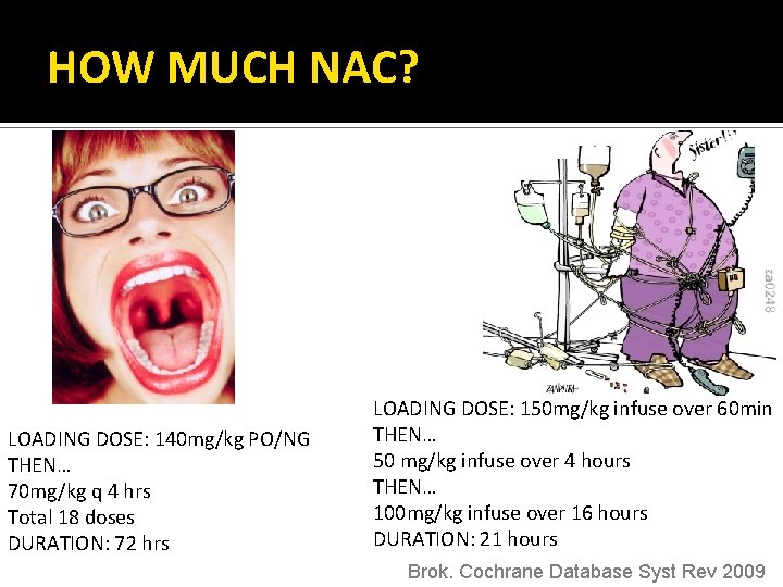 How much NAC? HOW MUCH NAC? LOADING DOSE: 140 mg/kg PO/NG THEN… 70 mg/kg