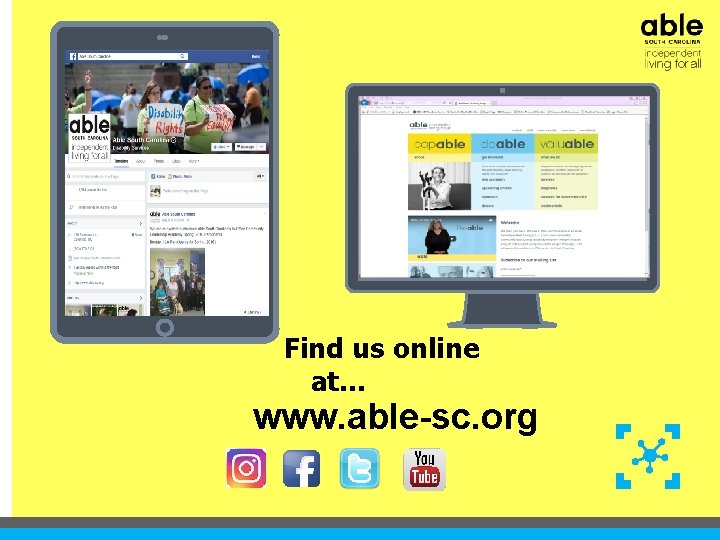 Find us online at… www. able-sc. org 68 
