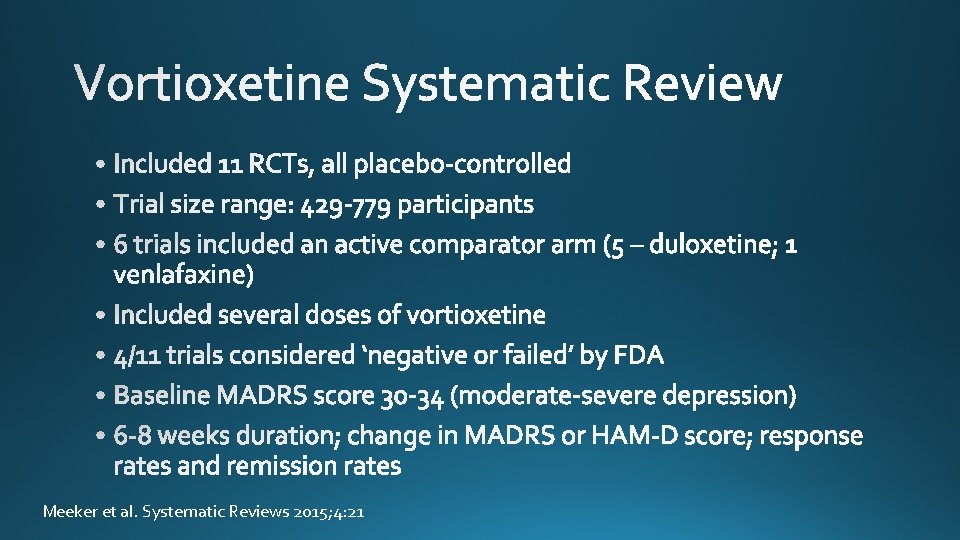Meeker et al. Systematic Reviews 2015; 4: 21 