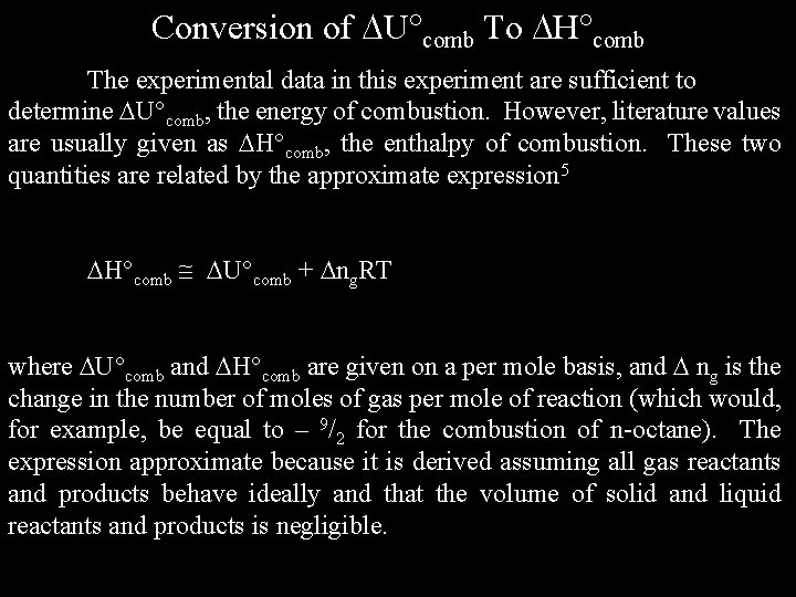 Conversion of U comb To H comb The experimental data in this experiment are