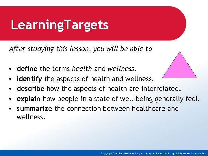 Learning. Targets After studying this lesson, you will be able to • • •