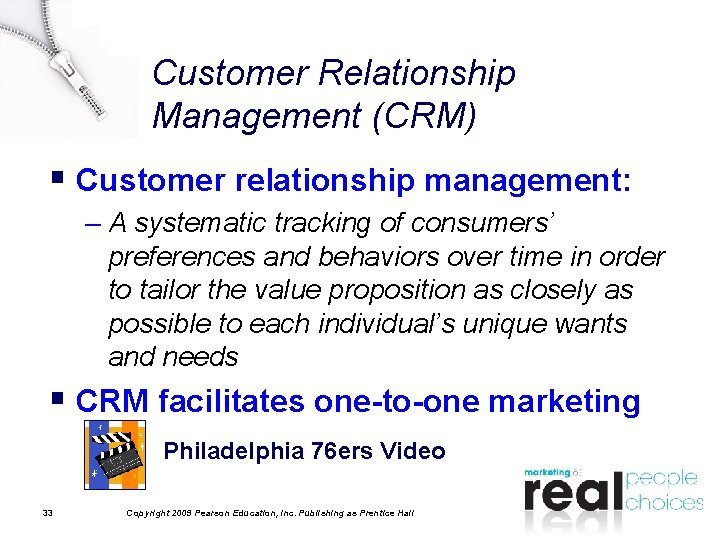 Customer Relationship Management (CRM) § Customer relationship management: – A systematic tracking of consumers’ Customer Relationship Management (CRM) § Customer relationship management: – A systematic tracking of consumers’