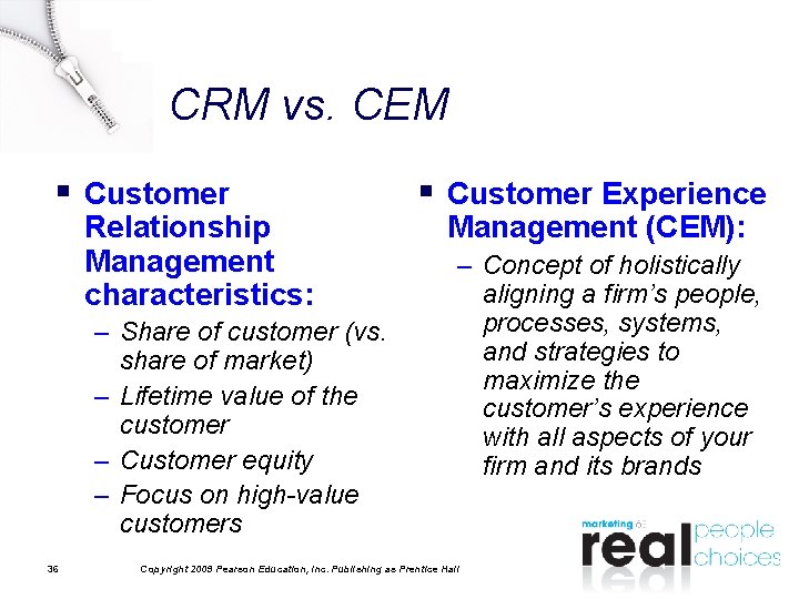 CRM vs. CEM § Customer Relationship Management characteristics: – Share of customer (vs. share CRM vs. CEM § Customer Relationship Management characteristics: – Share of customer (vs. share