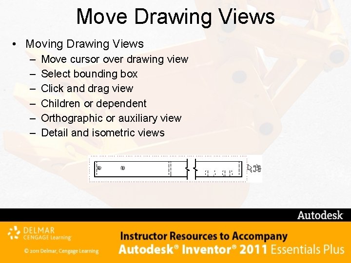 Move Drawing Views • Moving Drawing Views – – – Move cursor over drawing