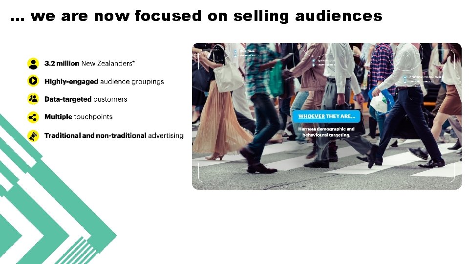 … we are now focused on selling audiences 