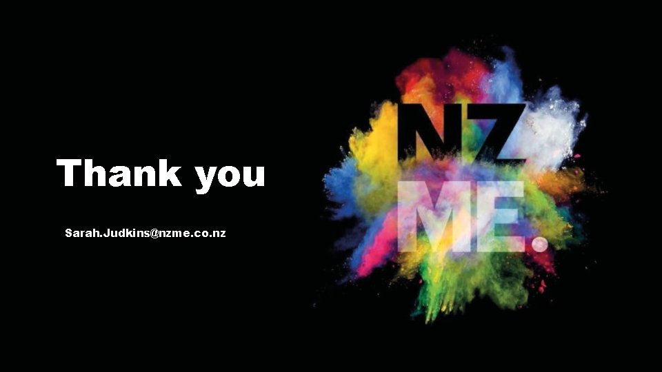 Thank you Sarah. Judkins@nzme. co. nz 