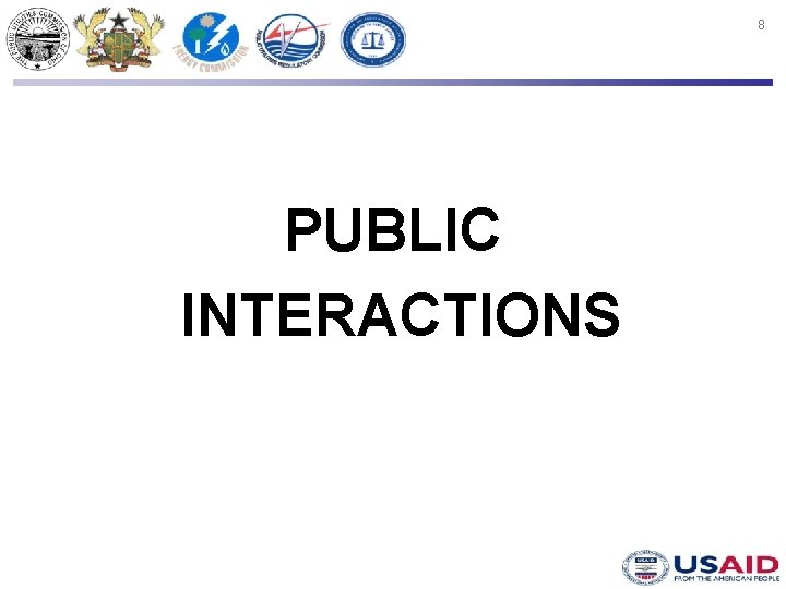 8 PUBLIC INTERACTIONS 