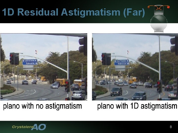 1 D Residual Astigmatism (Far) 8 