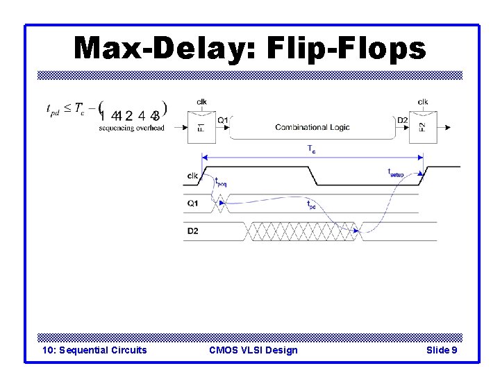 Max-Delay: Flip-Flops 10: Sequential Circuits CMOS VLSI Design Slide 9 