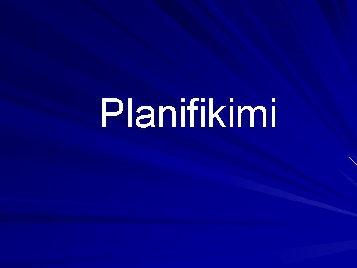 Planifikimi 