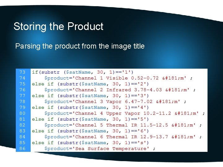 Storing the Product Parsing the product from the image title 