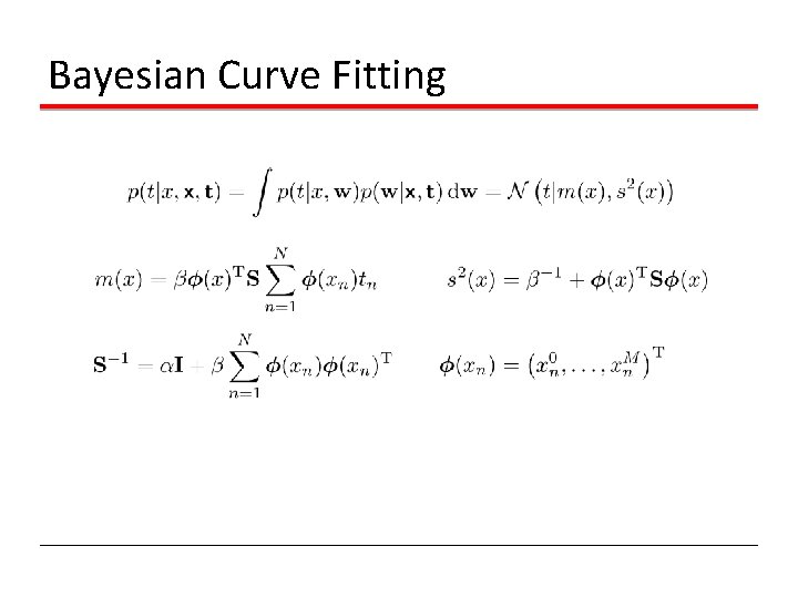 Bayesian Curve Fitting 