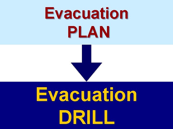 Evacuation PLAN Evacuation DRILL 