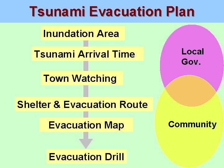 Tsunami Evacuation Plan Inundation Area Tsunami Arrival Time Local Gov. Town Watching Shelter &