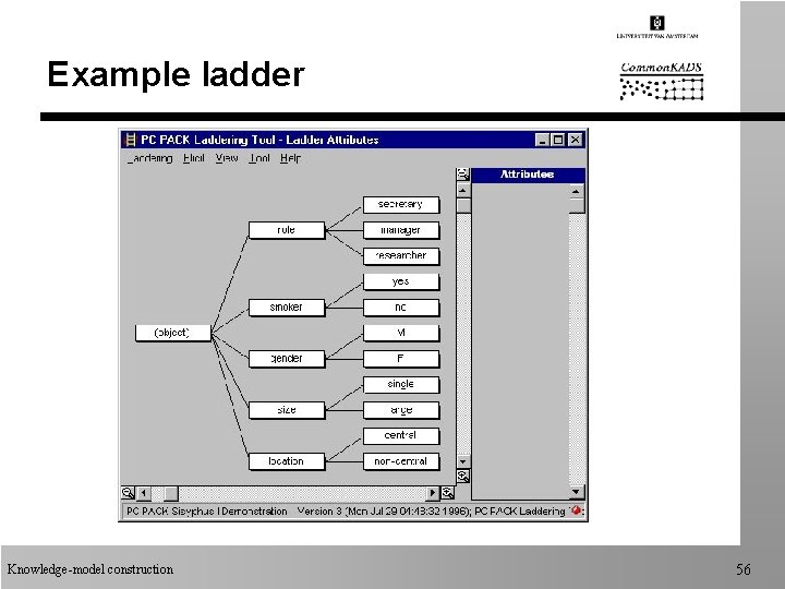 Example ladder Knowledge-model construction 56 Example ladder Knowledge-model construction 56