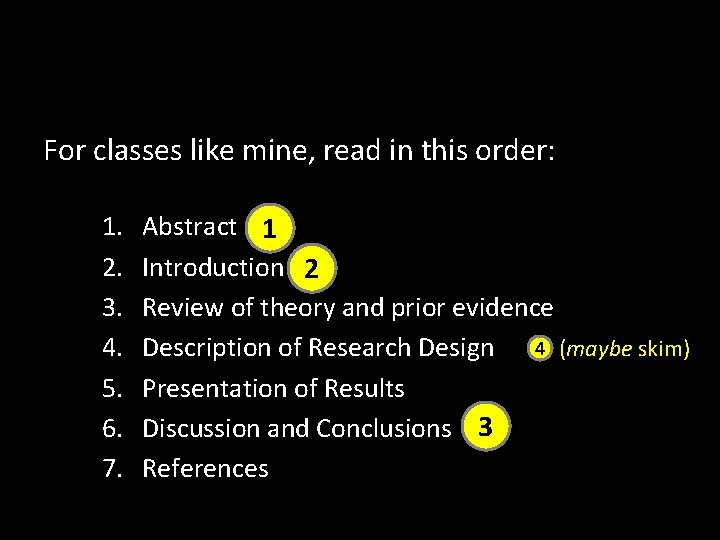 For classes like mine, read in this order: 1. 2. 3. 4. 5. 6.