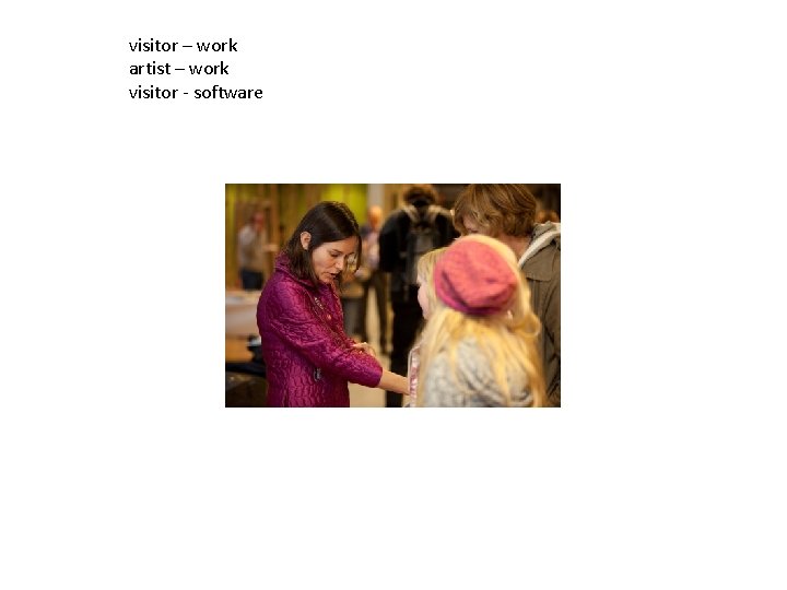 visitor – work artist – work visitor - software visitor – work artist – work visitor - software