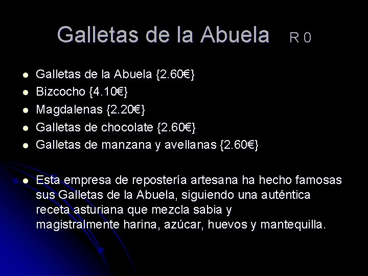 Galletas de la Abuela R 0 l l l Galletas de la Abuela {2.