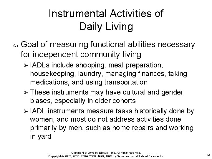 Chapter 31 Functional Assessment of the Older Adult
