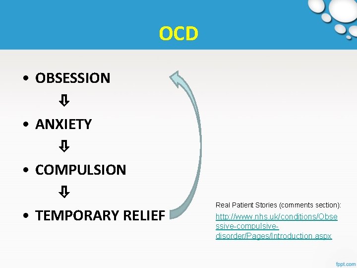 OCD • OBSESSION • ANXIETY • COMPULSION • TEMPORARY RELIEF Real Patient Stories (comments