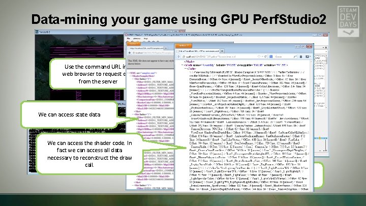 Data-mining your game using GPU Perf. Studio 2 Use the command URL in a Data-mining your game using GPU Perf. Studio 2 Use the command URL in a