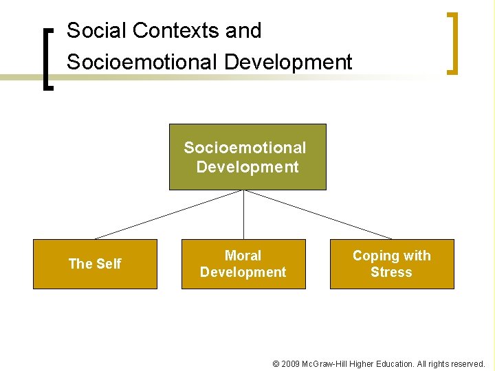 Social Contexts and Socioemotional Development The Self Moral Development Coping with Stress © 2009