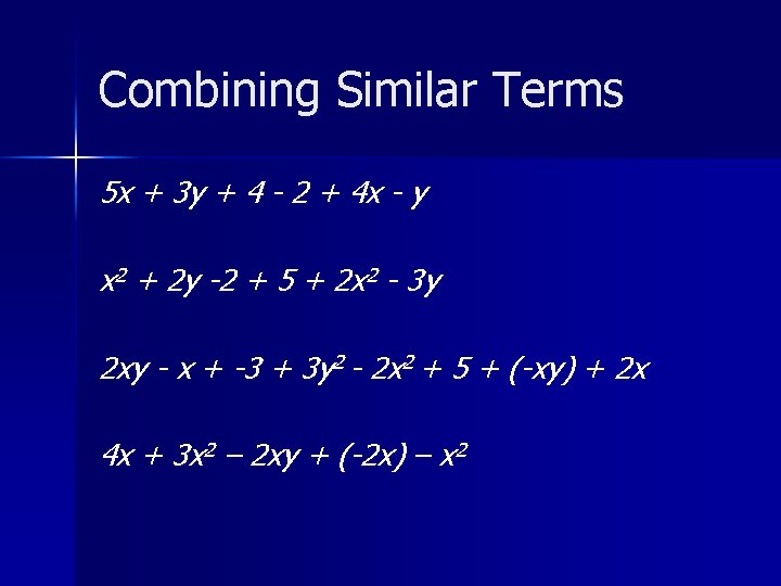 Similar Terms In Math Using Algebra Blocks for Teaching Middle School Mathematics