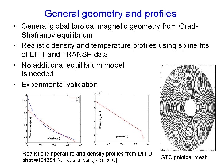 Gtc Status Physics Capabilities Recent Applications Y Xiao