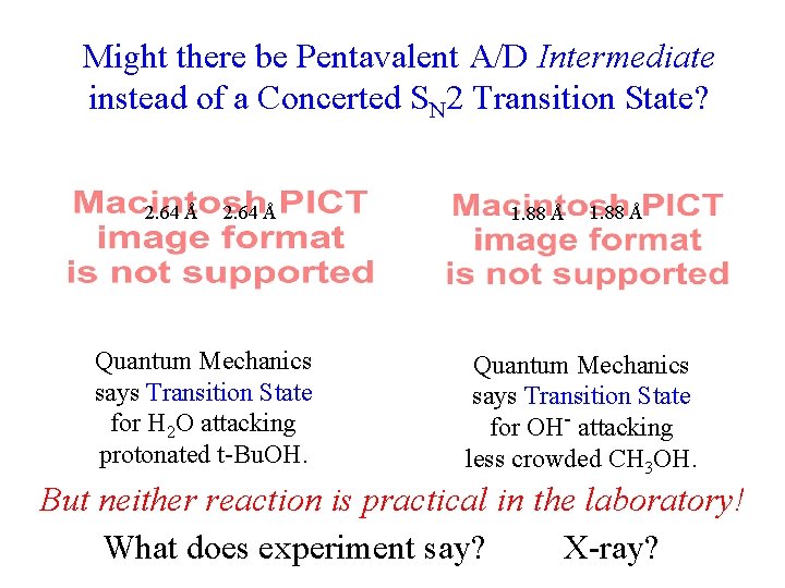 Might there be Pentavalent A/D Intermediate instead of a Concerted SN 2 Transition State?