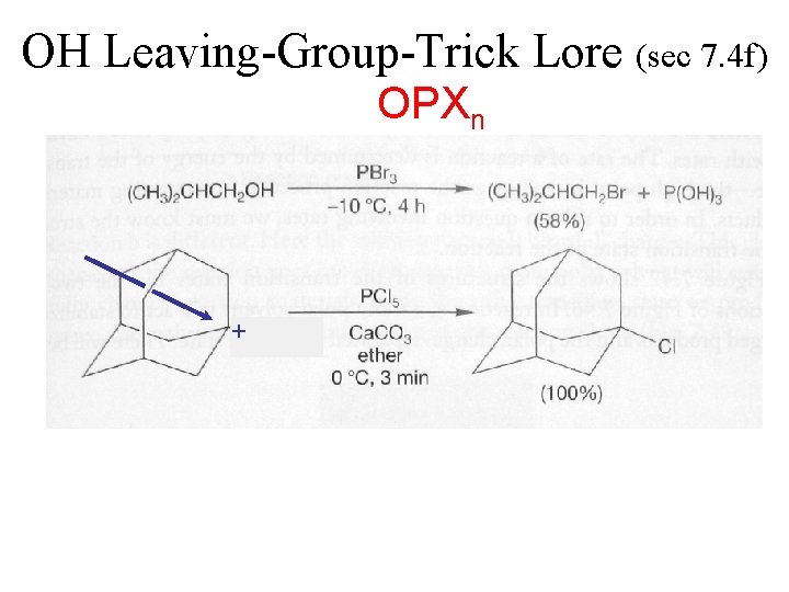 OH Leaving-Group-Trick Lore (sec 7. 4 f) OPXn + PClx 