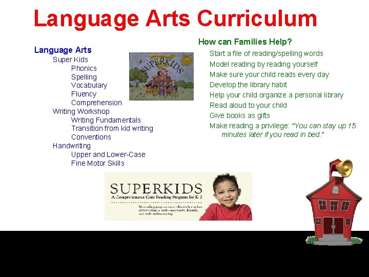 Language Arts Curriculum Language Arts Super Kids Phonics Spelling Vocabulary Fluency Comprehension Writing Workshop