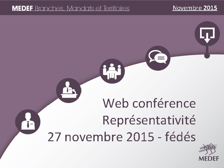 Novembre 2015 Web conférence Représentativité 27 novembre 2015 - fédés 