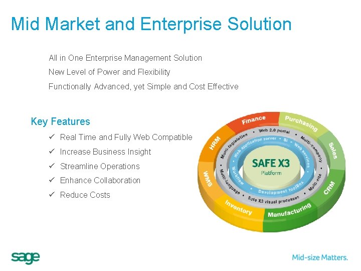 Mid Market and Enterprise Solution All in One Enterprise Management Solution New Level of